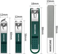 Premium Stainless Steel Nail Clipper Set – Manicure & Pedicure Kit with Leather Case_img_5