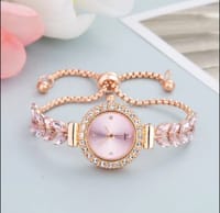 CdyBox Watches Women Diamonds Bracelet Dress Watch Analog Quartz Wristwatch_img_2