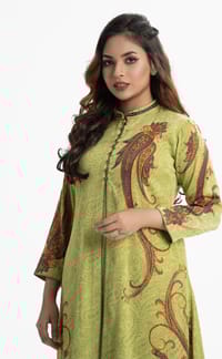 Olive Green Paisley Long Top (Copy)_img_1