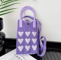 Korean Knit Mobile Bag ( Handle+Strap )_img_11