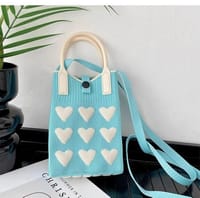 Korean Knit Mobile Bag ( Handle+Strap )_img_12