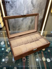 12 Slots Leather Watch Organizer Box (Brown)_img_0