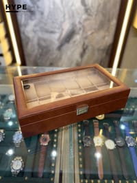 12 Slots Leather Watch Organizer Box (Brown)_img_1