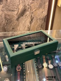 12 Slots Leather Watch Organizer Box (Green)_img_1