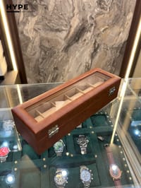 6 Slots Leather Watch Organizer Box (Brown)_img_2