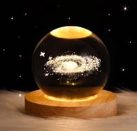 3D Usb Night Light Led Crystal Ball Table Lamp 06 CM Moon Planet Nabula Galaxy_img_2