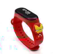 Top Ten Super Hero and Heroine Cartoon Character Digital Waterproof LED Kids Watc..._img_3