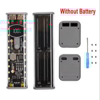 PD 45W Super Fast Charging Transparent Power Bank Case Solderless 8pcs 18650 Battery with LED Light_img_6