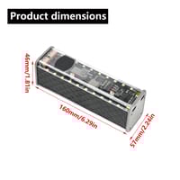 PD 45W Super Fast Charging Transparent Power Bank Case Solderless 8pcs 18650 Battery with LED Light_img_8