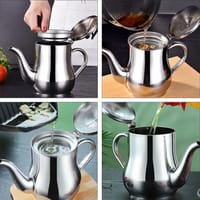 500ml Stainless Steel Oil Tank Large Capacity Oil Bottle Kitchen Oil Filter Pot Soy Sauce Vinegar Container Coffee Pot_img_2