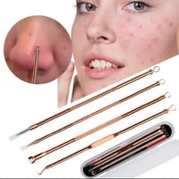 4 Pcs Set Stainless Steel Extractor Blackhead Remover Needles Acne (4 Pcs/Box) - Black Head Remover_img_1