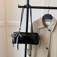 Solid color Korean Bow Armpit shoulder bag_img_1