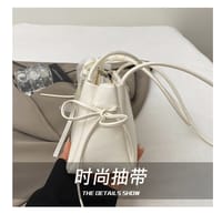 Solid color Korean Bow Armpit shoulder bag_img_9