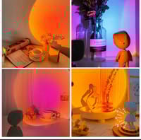 Rechargeable Rainbow Sun Set Light Astronaut Robot Table Night Lamp Projector_img_3