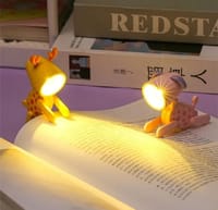 LED Mini Night Light Cute Dog Deer Foldable Desk Table Lamps Desktop Book Light Kids_img_3