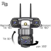 V380 PRO 3 Lens CCTV Outdoor Waterproof Night Vision PTZ Camera (4G+LAN)_img_1