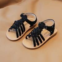 Kids Summer Crossed Beach Leather Sandals (1.5 to 5.5 years) for your baby's smile_img_1