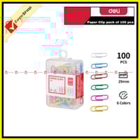 Deli Color Paper Clip Gems clip  Pack of 100 pcs_img_0