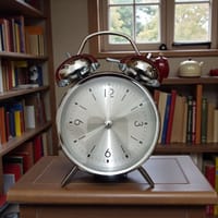 Classic Twin Bell Metal Alarm Clock – Vintage Style Loud Ring Desk Clock_img_1