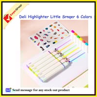 Deli Highlighter Little Srnqer 6 Colors set, Model:-U13-6C_img_2