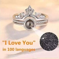 100 LANGUAGE "I LOVE YOU" RING + ROYAL BLUE PREMIUM BOX_img_2
