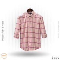 Tommy Hilfiger Men’s Premium Blush Pink Plaid Slim-Fit Shirt_img_0