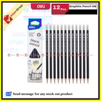 Deli Graphite HB Pencil Black 12pcs_img_0