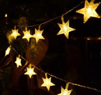 LED Star String Fairy Lights - Golden 1.8 cm_img_2