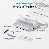 PULWTOP BS212D 9-in-1 Mac mini M4 Dock with SSD Enclosure, HDMI 4K & USB-C 10Gbps (SSD NOT Included)_img_1