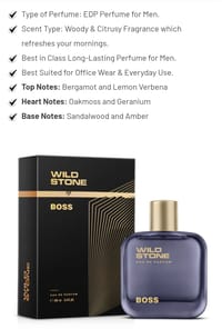 Wild Stone Boss Perfume for Men  Eau De Parfum 100ml Luxury Long-Lasting Fragrance Premium Perfume for men Infused with Woody & Citrusy Notes_img_0