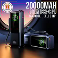 100W Super Fast Charging Power Bank Case (Battery Not Included) | Built-in Cable | LED Display_img_2