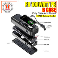 100W Super Fast Charging Power Bank Case (Battery Not Included) | Built-in Cable | LED Display_img_1