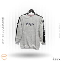 STYLE "Winter Collection" Contrast Panel Crewneck Sweatshirt – Heather Grey_img_0