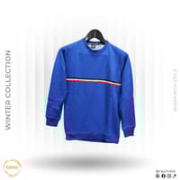 TOMMY HILFIGER Winter Collection Chest Stripe Crewneck – Royal Blue_img_0
