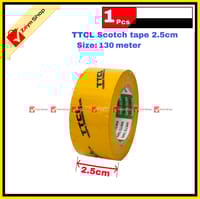 Scotch Tape Yellow TTCL 2.5cm wide Big Size 130 meter 1 pcs_img_0