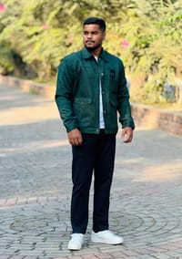 Premium Faux Suede Trucker Jacket for Men_img_3