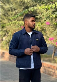 Premium Faux Suede Trucker Jacket for Men_img_4