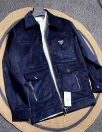 Prada Corduroy Blouson Jacket (navy blue)_img_0