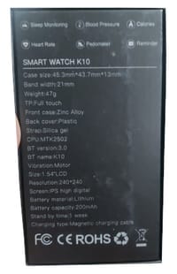 K10 Single SIM Smart Watch with Calling Function_img_4