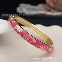 Plum Pink Flower Bangle_img_0