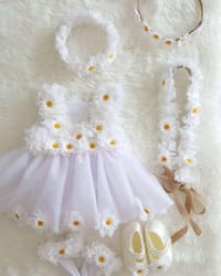 Flower baby dress China tissu + china sattin_img_2