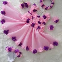 Flower baby dress China tissu + china sattin_img_3