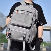 Toposhine 2026 New Fashion High Quality Backpack ( Ash colour)...( code 142)... ঢাকা সিটিতে ৭০, বাইরে ১৩০ টাকা কুরিয়ার চার্জ প্রযোজ্য_img_1