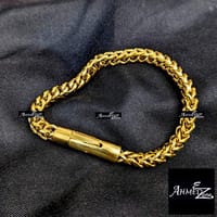 Franco Men's Stainless Steel Bracelet Golden Color_img_1