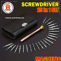 25 in 1 Precision Magnetic Screwdriver Set | Mini Repair Toolkit for Mobile, Laptop & Electronics | Multi Bit Repair Tools_img_0