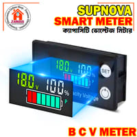 6133A Battery Monitor 8-100V Digital Battery Capacity and Percentage Voltage Level Switch Meter 12V 24V 48V LCD Display Marine RV Battery Power Indicator Panel_img_1