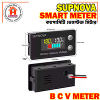6133A Battery Monitor 8-100V Digital Battery Capacity and Percentage Voltage Level Switch Meter 12V 24V 48V LCD Display Marine RV Battery Power Indicator Panel_img_2