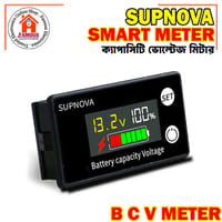 6133A Battery Monitor 8-100V Digital Battery Capacity and Percentage Voltage Level Switch Meter 12V 24V 48V LCD Display Marine RV Battery Power Indicator Panel_img_5