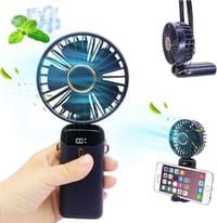 Portable Mini Fan with 5 Speeds & LED Display – USB Rechargeable, Quiet, for Travel & Desk Use_img_1
