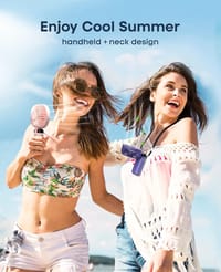 Portable Mini Fan with 5 Speeds & LED Display – USB Rechargeable, Quiet, for Travel & Desk Use_img_2